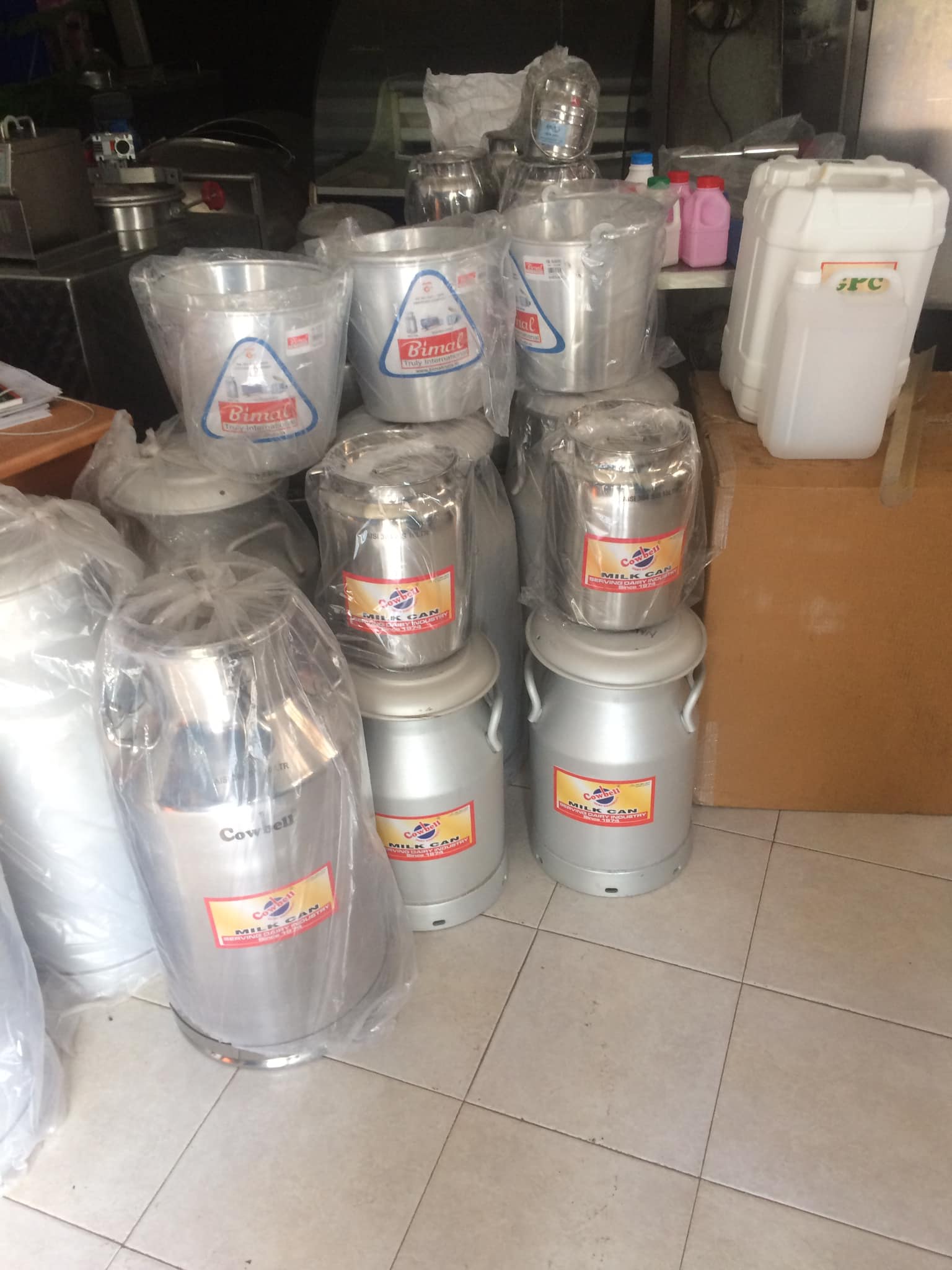Milk cans